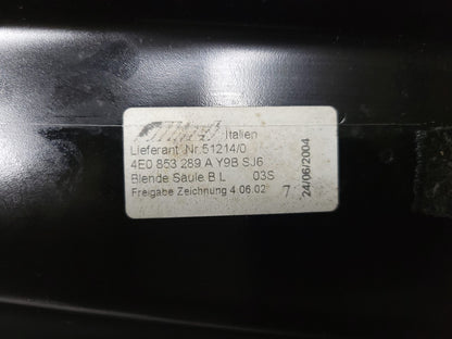 2004 - 2010 Audi A8l Door B Pillar Exterior Molding Left & Right OEM