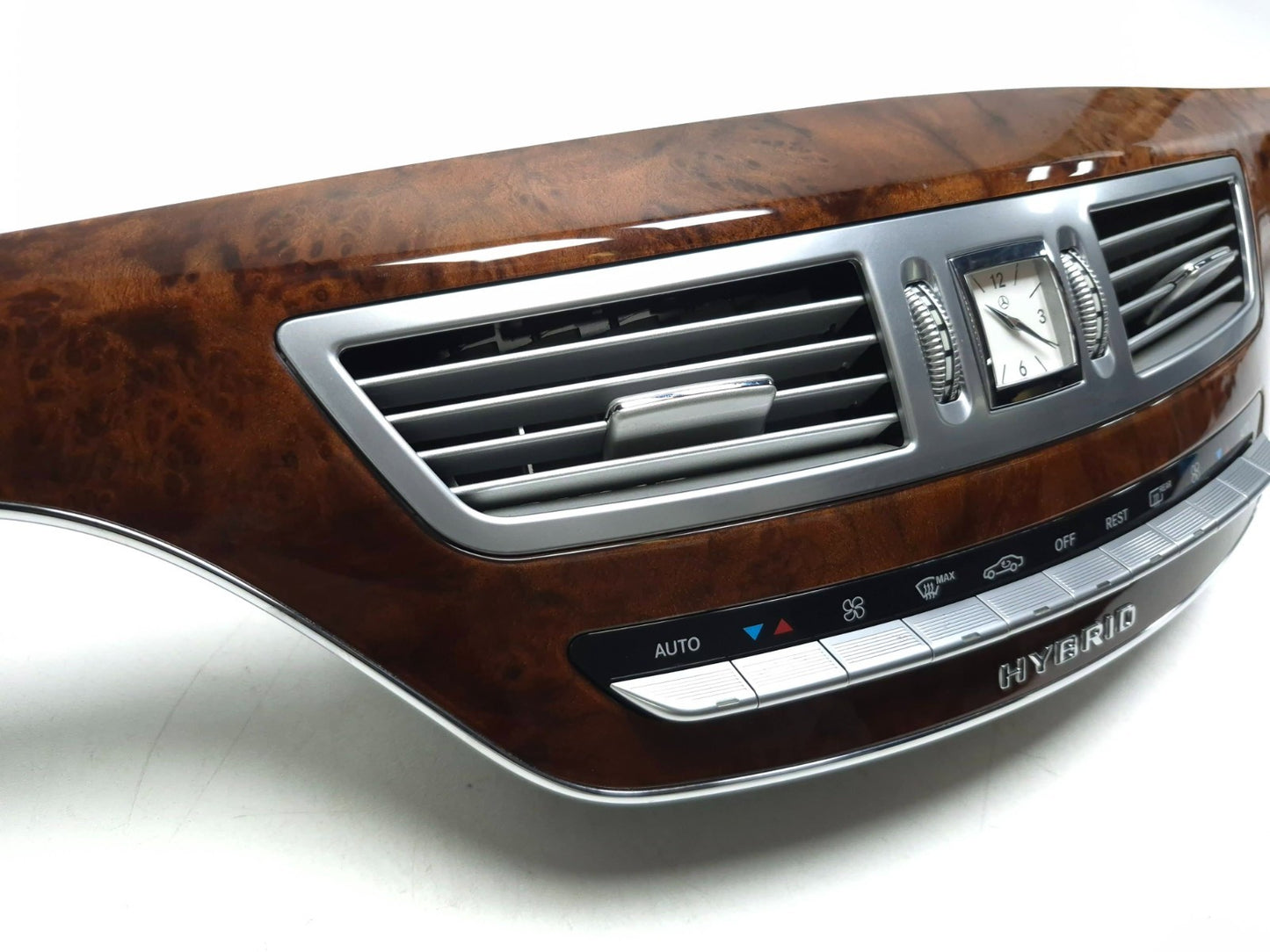 2010 Mercedes S400 W221 Hybrid Center Dash Trim Bezel Wood Assembly OEM
