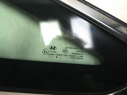 2018 Hyundai Sonata Rear Quarter Vent Glass Left Driver Side OEM