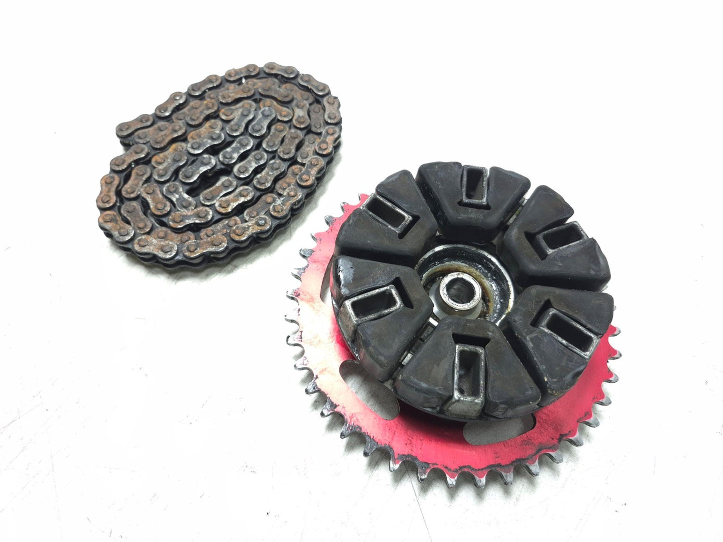 2019 Kawasaki Z400 Er400d Rear Wheel Hub W/ Sprocket & Drive Chain Set OEM