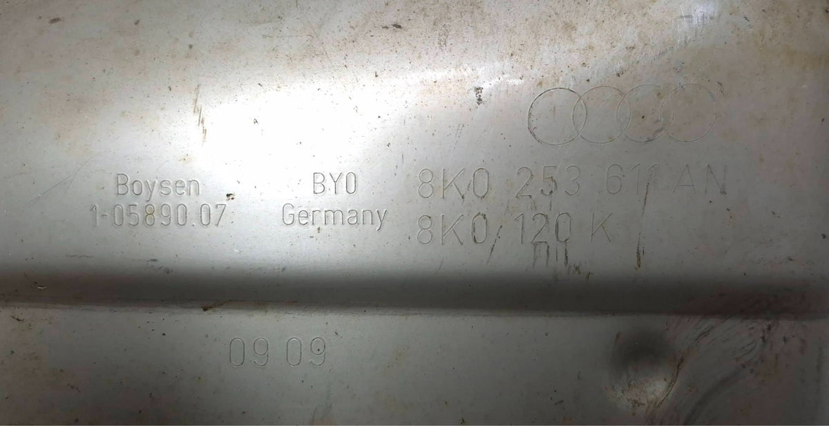 2010 Audi A5 3.2l Coupe Rear Exhaust Muffler Right Passenger Side OEM