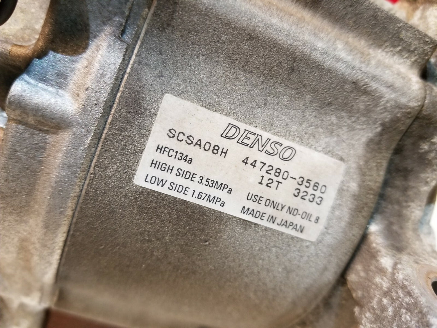 2017 Subaru Impreza A/c Compressor 2.0l OEM