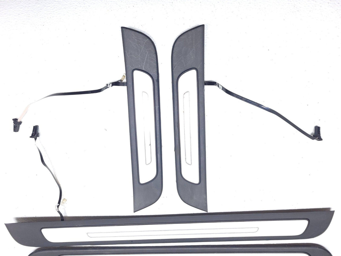 2012 Audi A7 Illuminated Door Sill Scuff Plate Light Bar Front & Rear 4 Pcs OEM