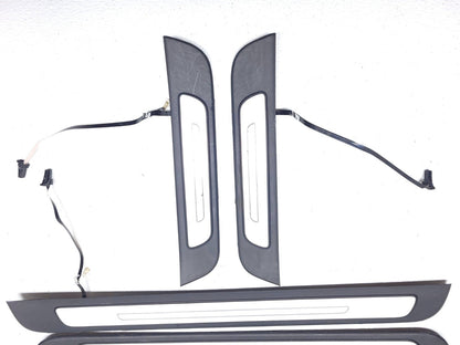 2012 Audi A7 Illuminated Door Sill Scuff Plate Light Bar Front & Rear 4 Pcs OEM