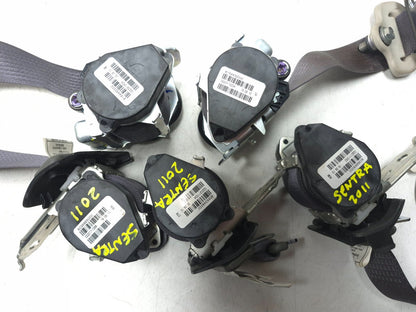 2011 Nissan Sentra Seat Belt Retractor Front & Rear 5 Pcs OEM
