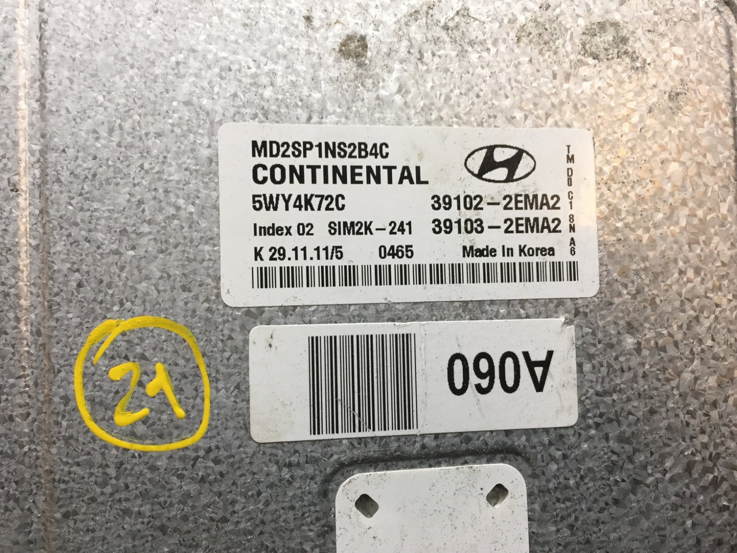 12 2012 Hyundai Elantra OEM Engine Control Module 39102-2ema2 OEM N21 60k