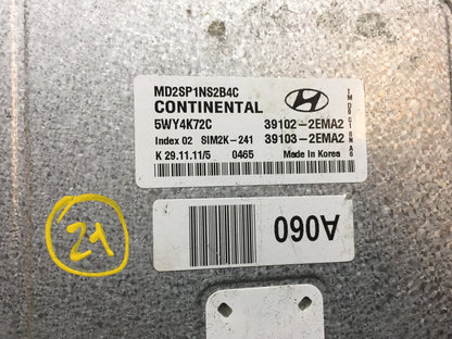 12 2012 Hyundai Elantra OEM Engine Control Module 39102-2ema2 OEM N21 60k