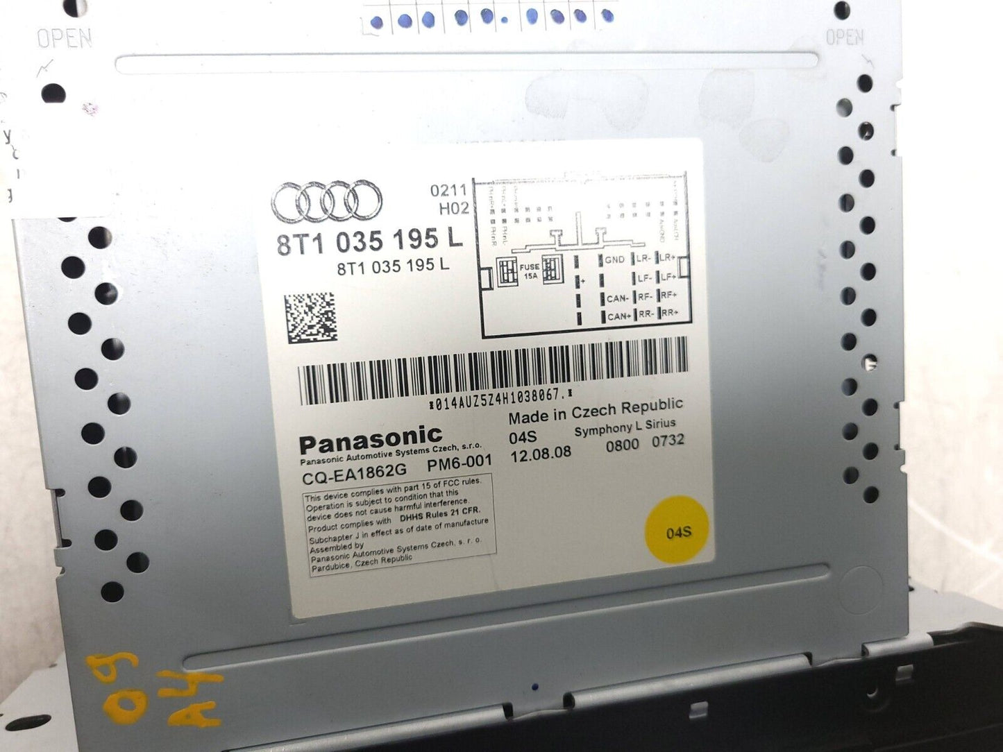 2009 Audi A4 Sedan Am/fm Radio Media Cd Player Receiver Symphony OEM