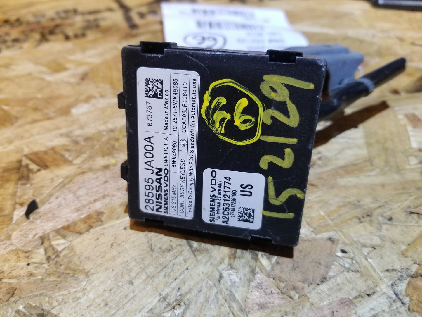 2009  Nissan Murano Theft Locking Module 28595-ja00a  OEM #23