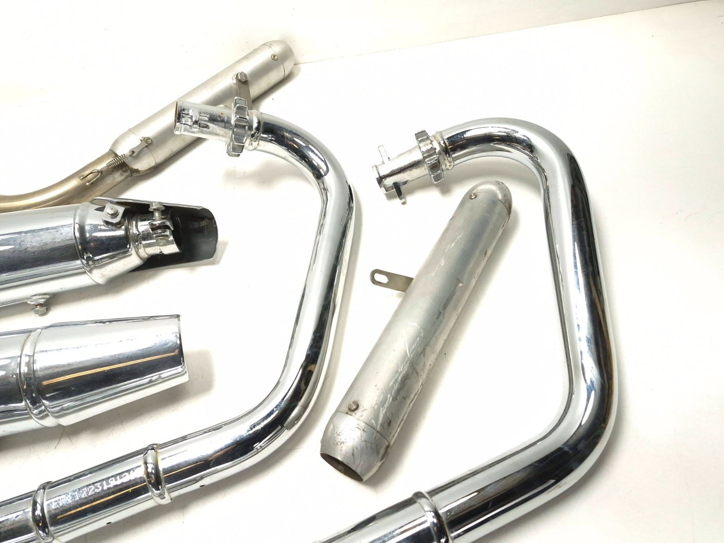 2022 Royal Enfield Int650 Exhaust Header Pipe Muffler & Heat Shield Lh & Rh OEM