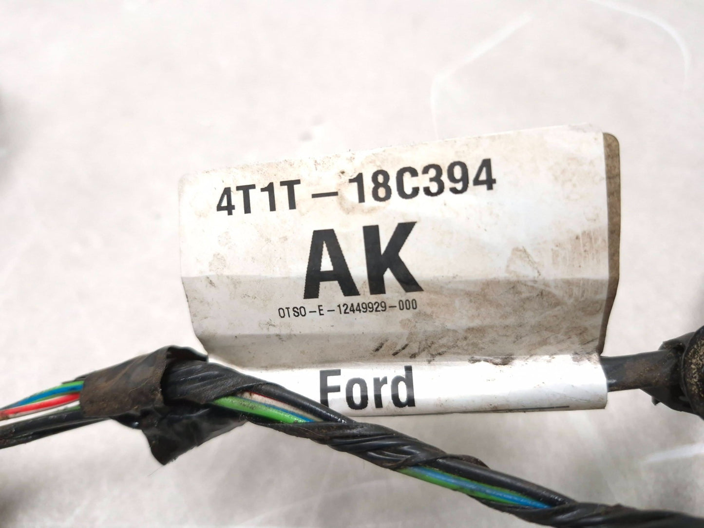 2013 Ford Transit Connect Rear Back Door Wire Harness Passenger Side Right  OEM