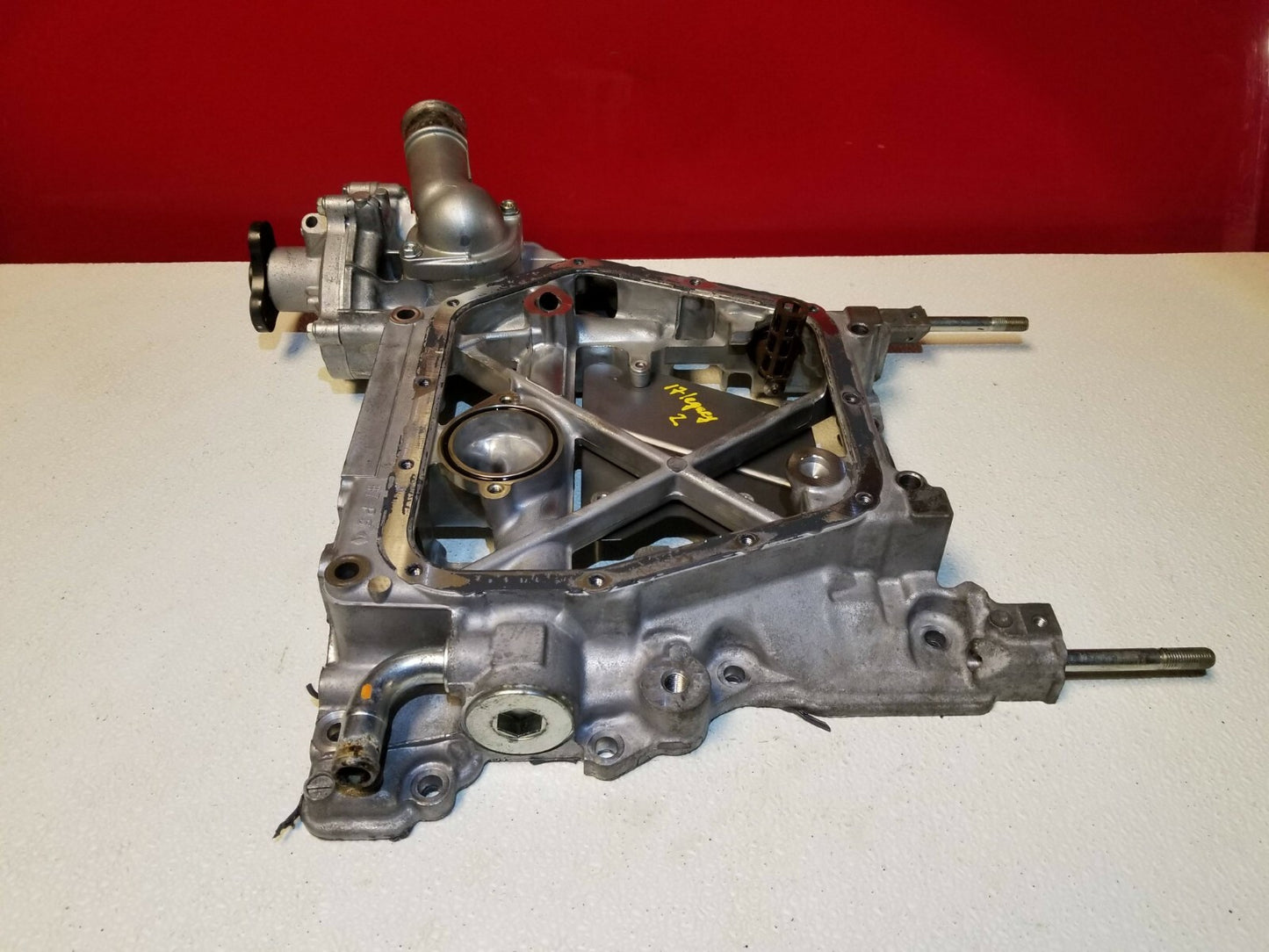 2017 Subaru Legacy Engine Upper Oil Pan W/ Water Pump 2.5l OEM