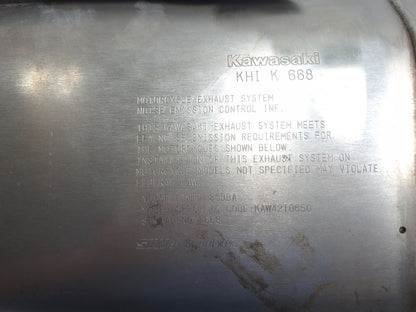 2018 Kawasaki Ninja 650 Ex650 Exhaust Muffler Assy OEM