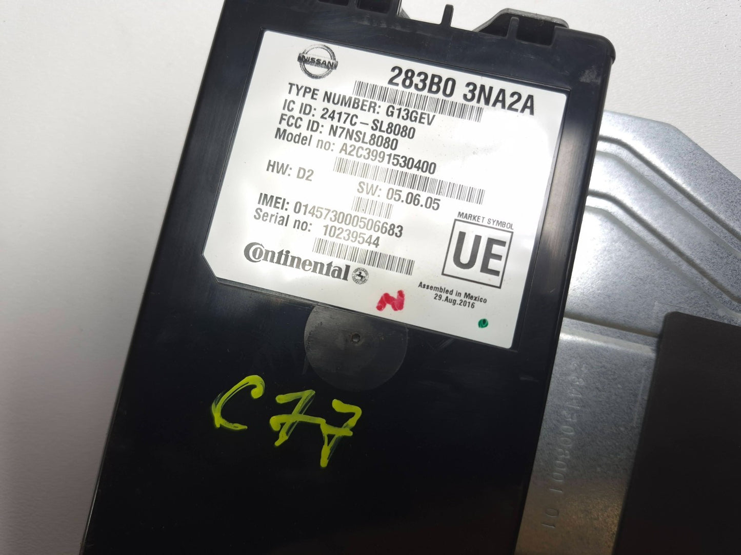 2012 Nissan Leaf Telematics Communication Module Unit OEM