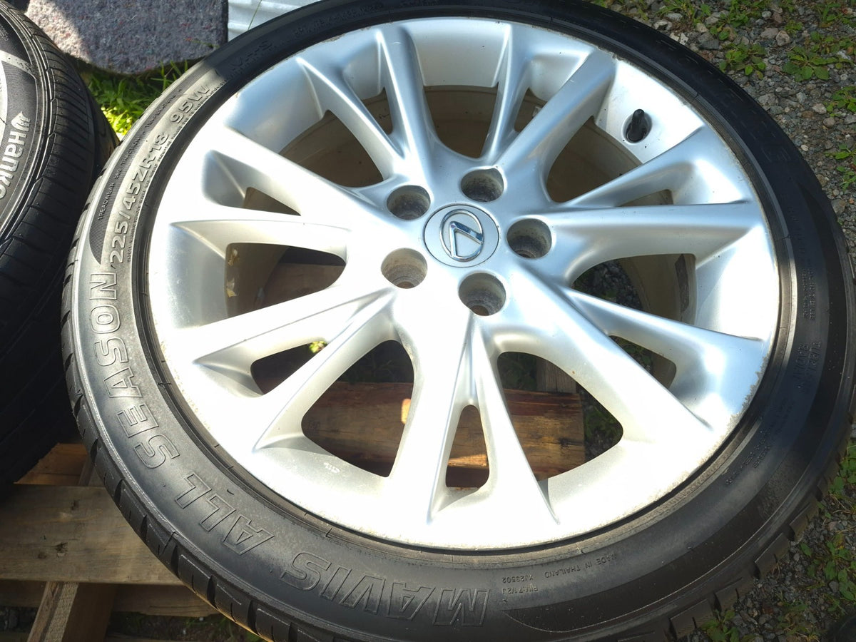 2010 Lexus Hs250h Wheel Rim W/ Tire 225/45/r18 18x7.5j Et39 7/32 4 Pcs OEM