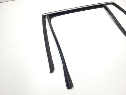 14-18 BMW X5 F15 Door Window Chanel Trim & Seal Rear Driver Side Left 2pcs OEM