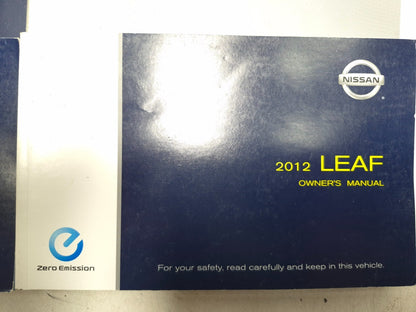 2012 Nissan Leaf Owner's Manual Set W/ Case OEM