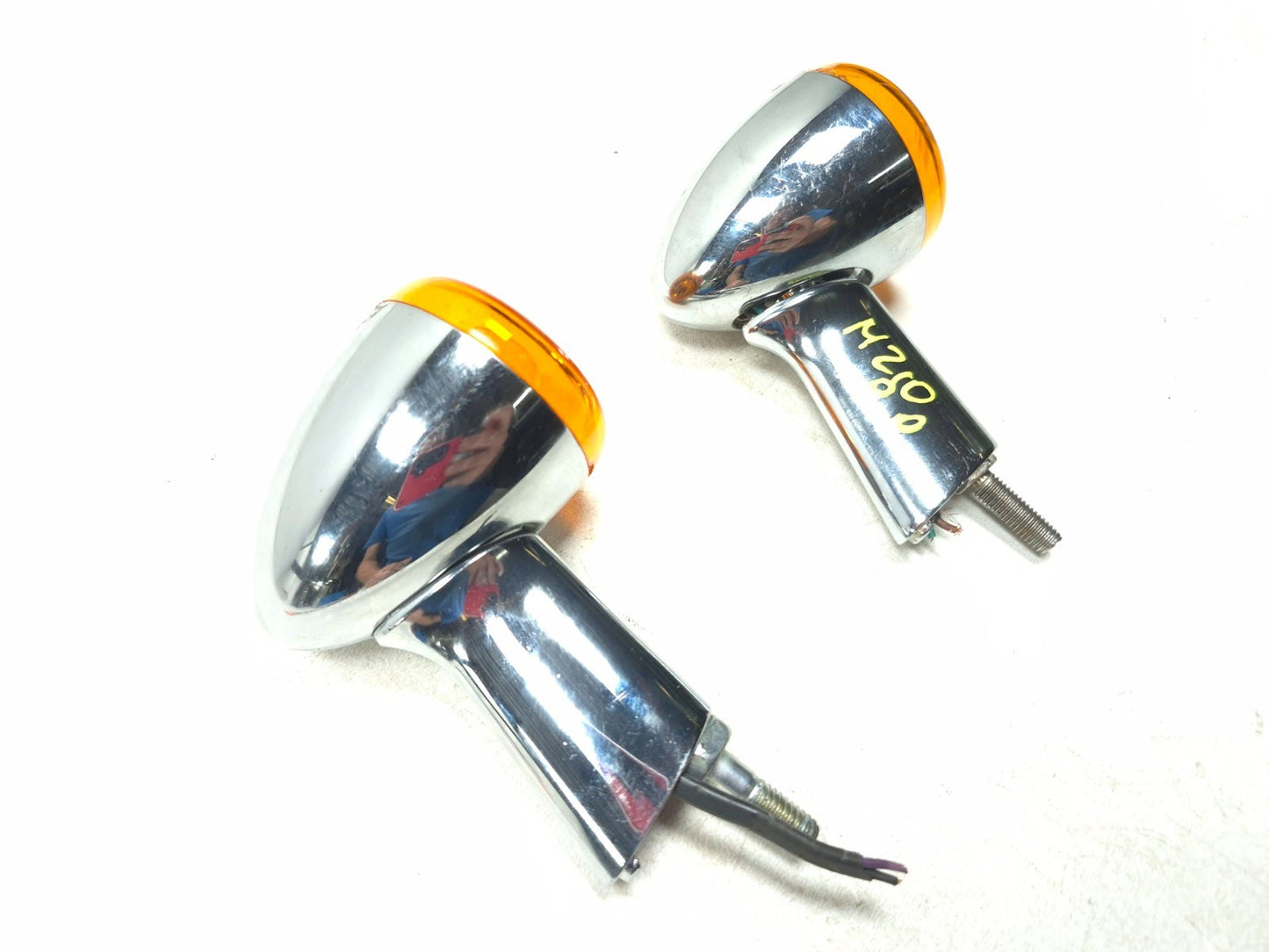 2000-2022 Harley Sportster Softail Dyna Rear Chrome Bullet Turn Signal 2pcs
