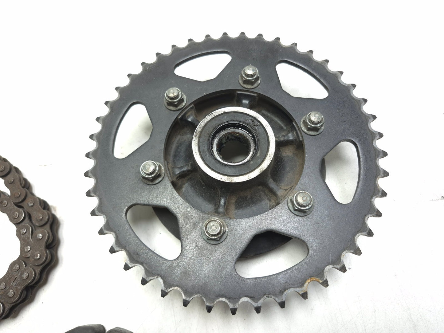 2006 Kawasaki Ninja 250 Ex250 Rear Wheel Hub & Sprocket W/ Drive Chain OEM