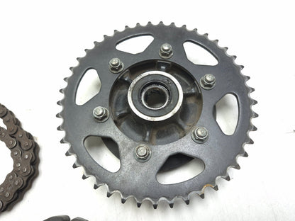 2006 Kawasaki Ninja 250 Ex250 Rear Wheel Hub & Sprocket W/ Drive Chain OEM