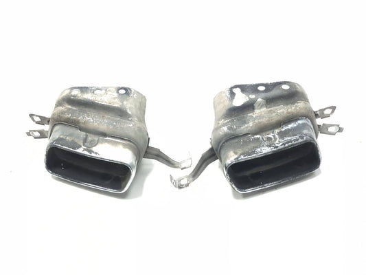 2011 BMW 750li Rear Exhaust Muffler Pipe Tip Left & Right Pair OEM