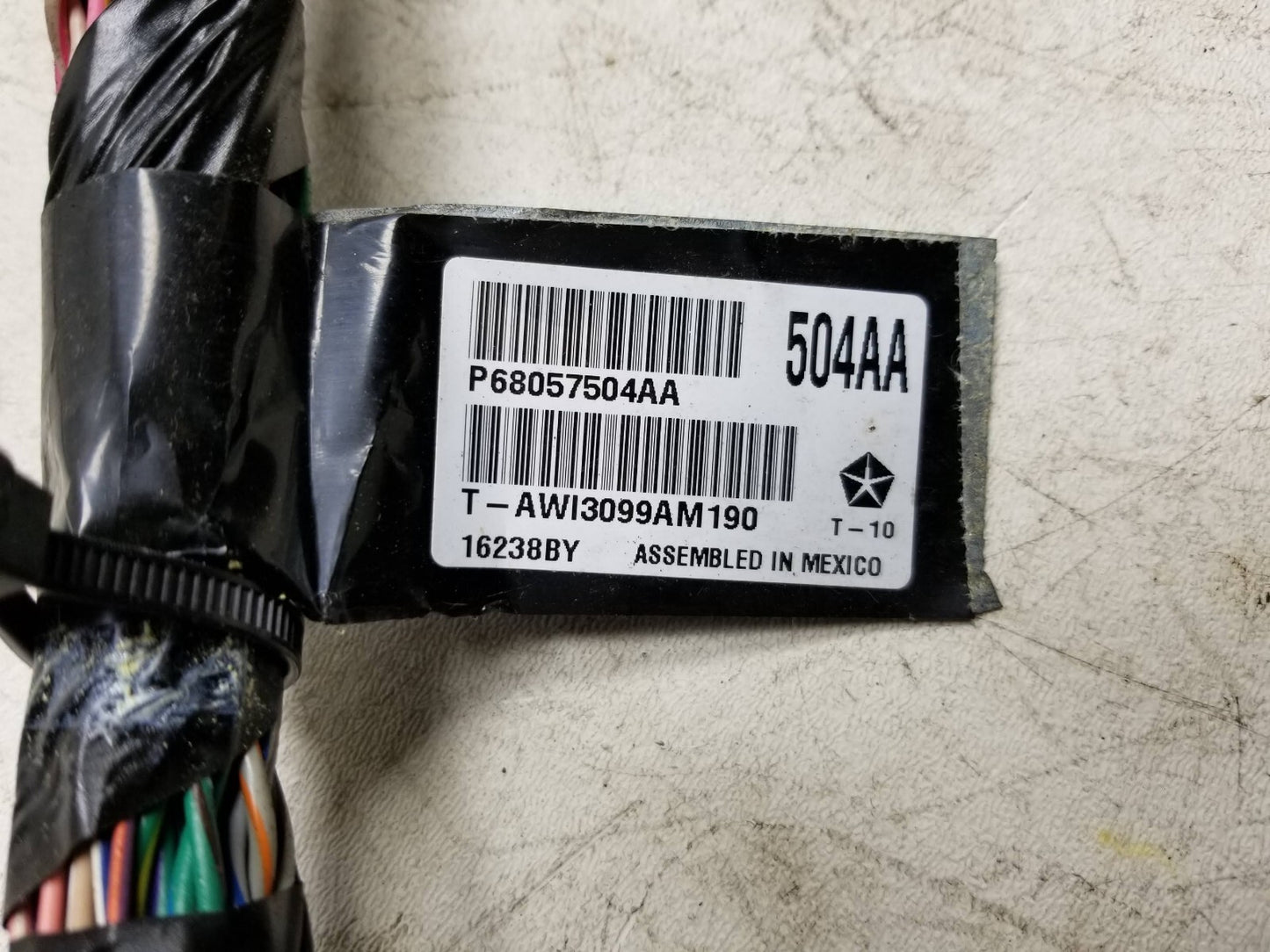 2013 Chrysler 200 Dashboard Instrument Panel Wiring Harness OEM