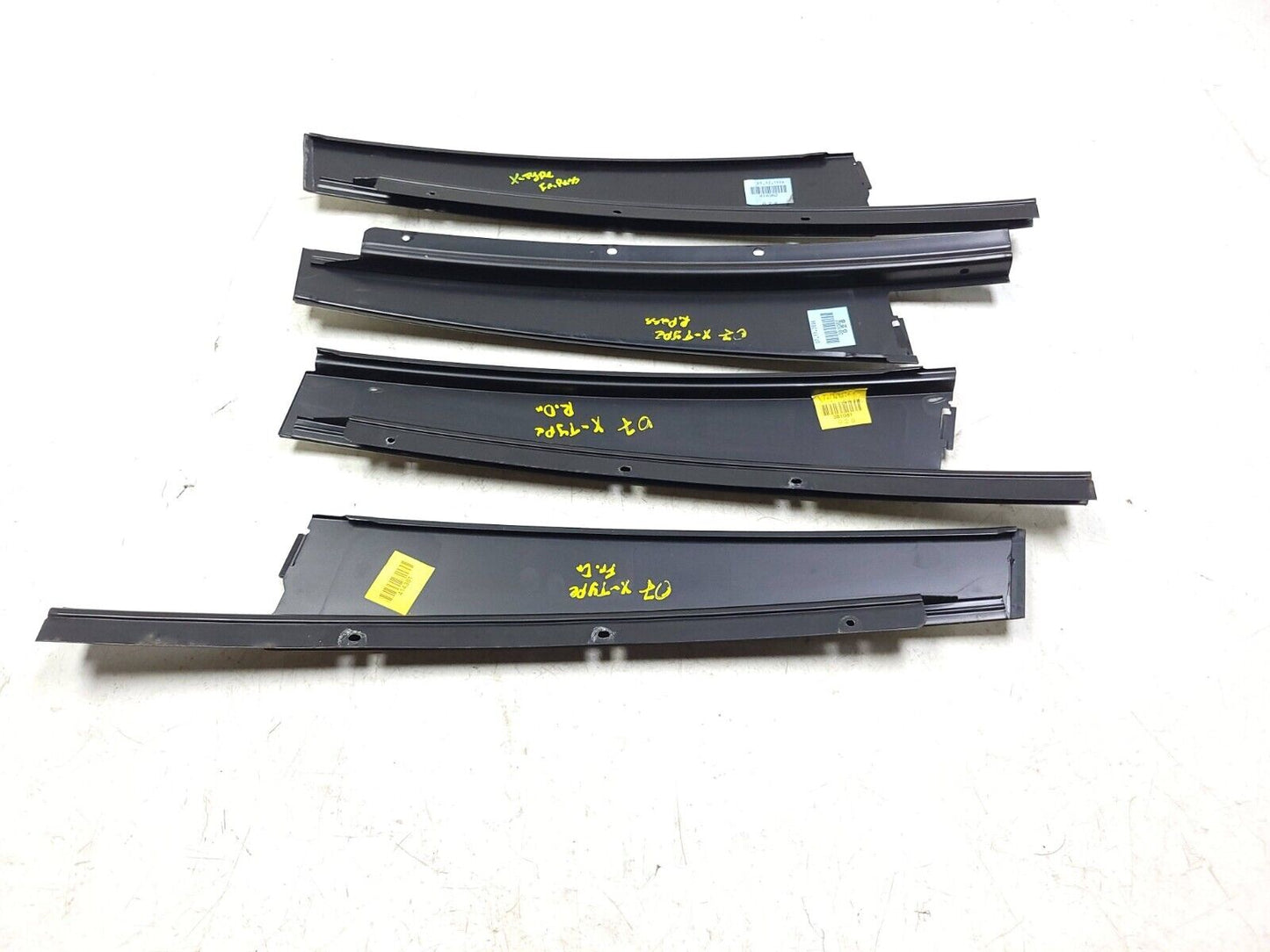 02 - 08 Jaguar X-type Door Pillar Trim Chrome Molding 4pcs OEM 86k