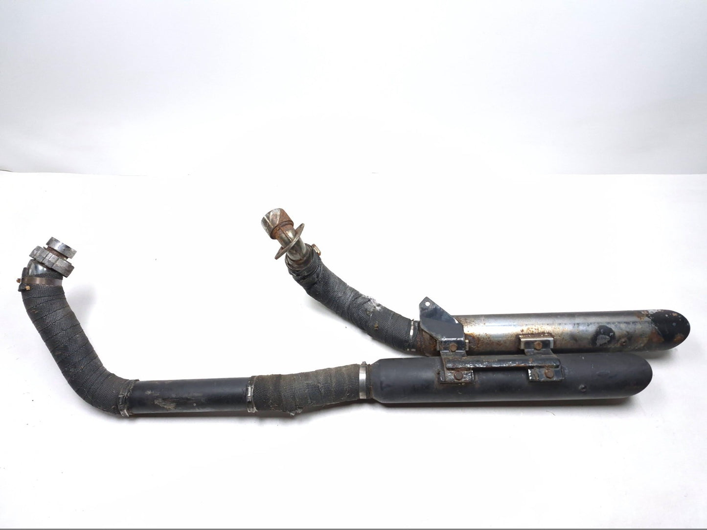 1996 Yamaha Virago Xv750 Exhaust Muffler Pipe Silencer Header OEM