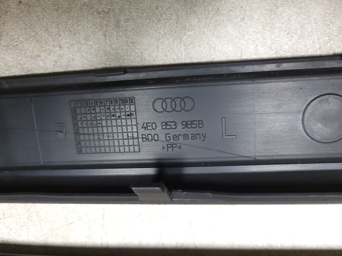 2004 - 2010 Audi A8l Door Sill Scuff Plate Trim 4pcs OEM