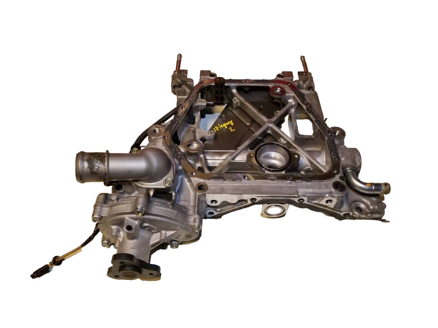 2017 Subaru Legacy Engine Upper Oil Pan W/ Water Pump 2.5l OEM