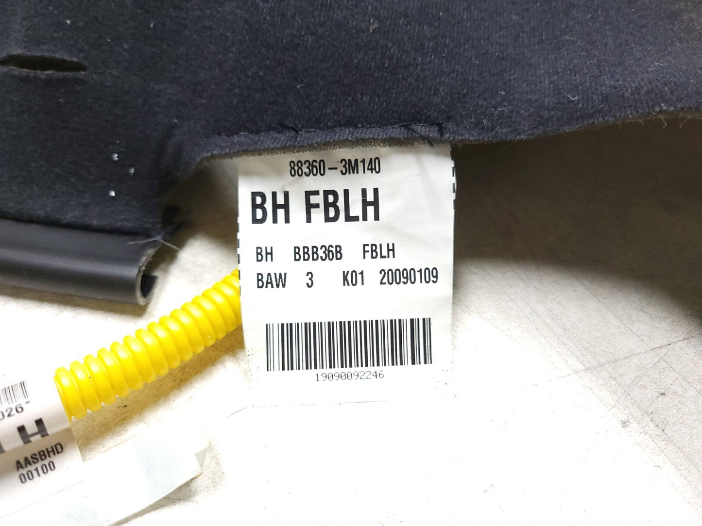 2009 Hyundai Genesis Front Upper Seat Cushion Driver Side Left OEM