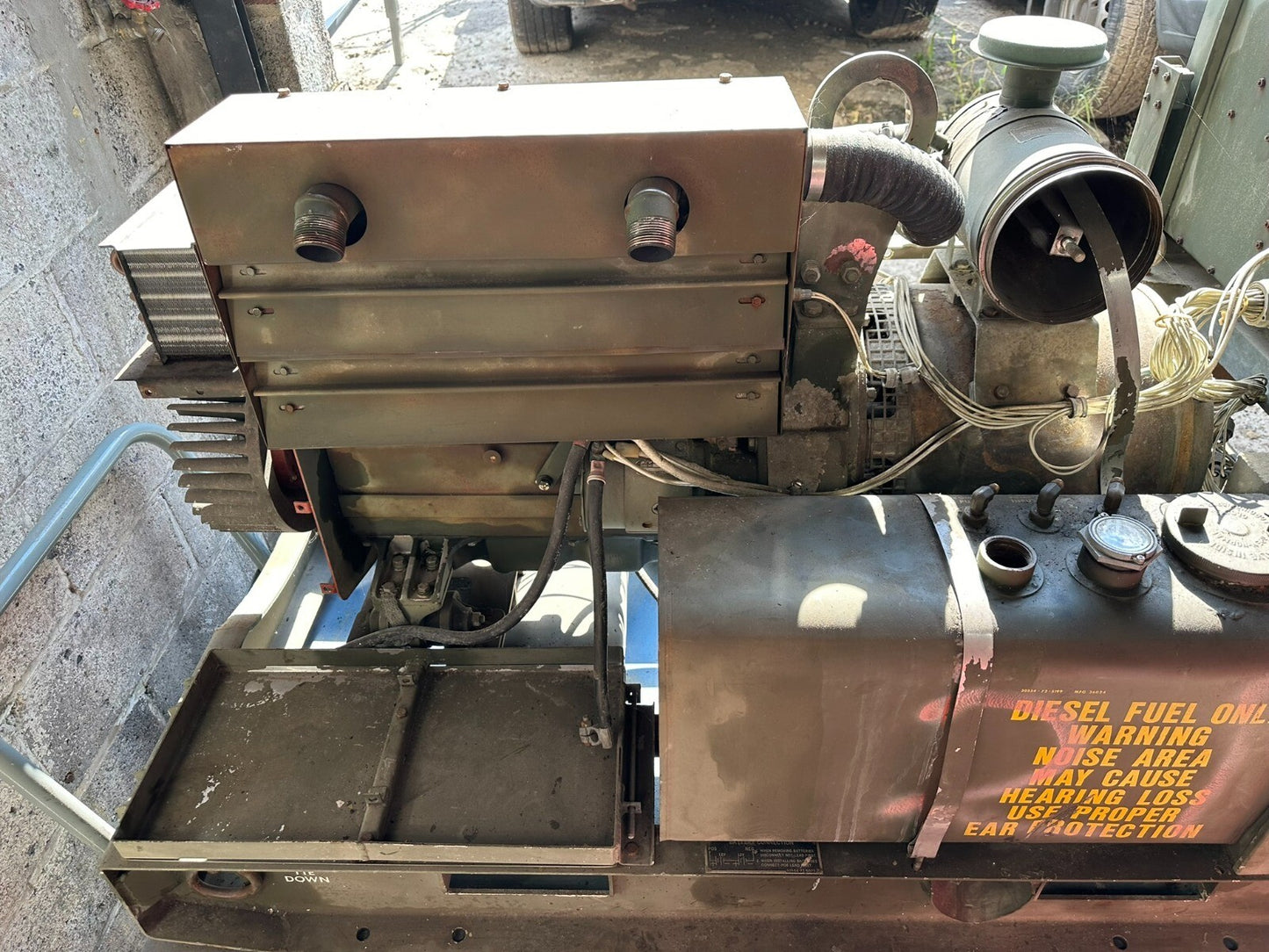 Diesel Generator Engine Mep-003a 10kw 60hz 6-hours Not Working.*need Fuel Line*