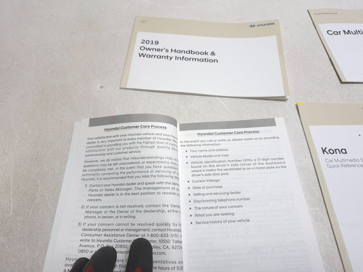 2019 Hyundai Kona Owner Manual Set OEM