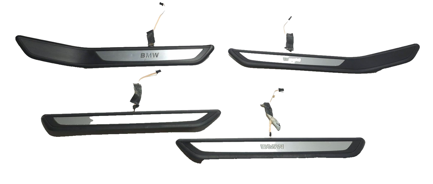 2011 BMW 750li Door Sill Scuff Plate Trim Front & Rear 4pcsoem
