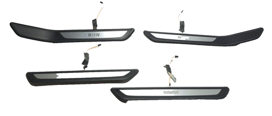 2011 BMW 750li Door Sill Scuff Plate Trim Front & Rear 4pcsoem