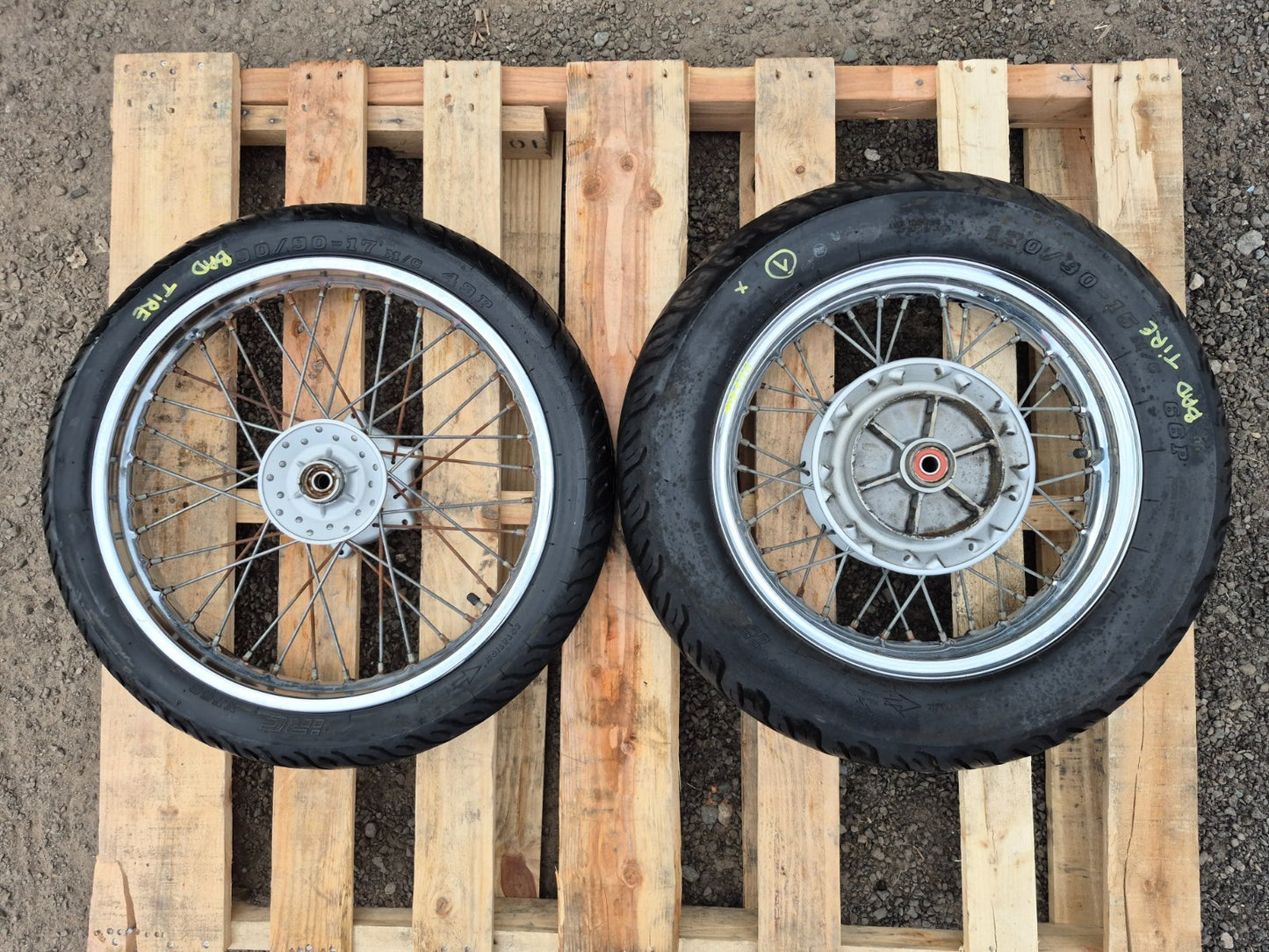 2005 Kawasaki Bn125 Eliminator Wheel Rim W/ Tire Rear & Front Pair R15 R17 OEM
