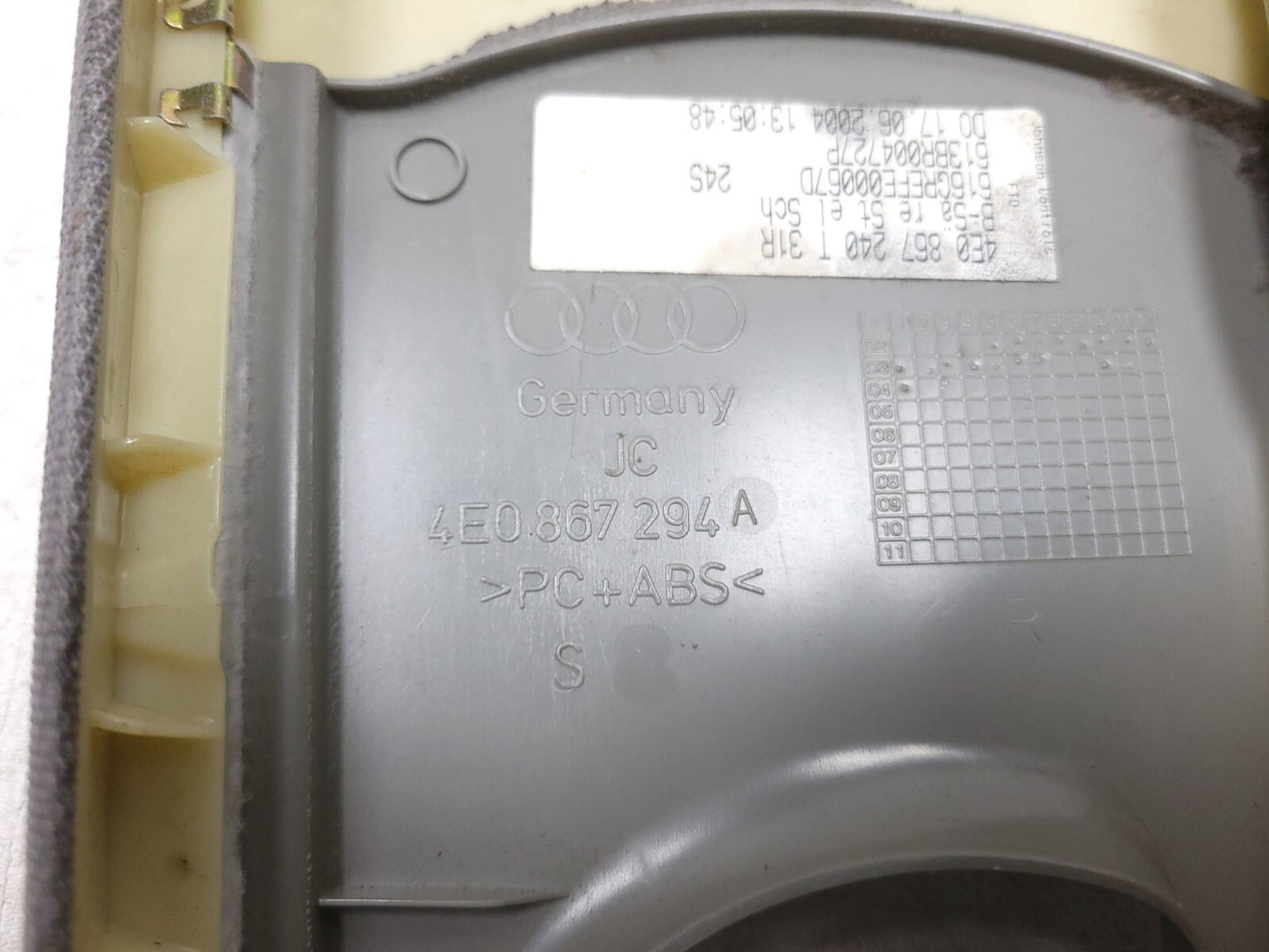 2004 - 2010 Audi A8l A8 S8 B Pillar Upper Trim Left & Right OEM