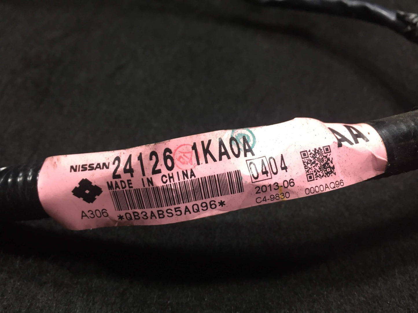 2013 Nissan Juke Rear Door Wire Harness Passenger Side Right OEM