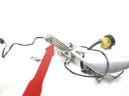 05-08 BMW K1200r K1200 Front Right Foot Peg & Brake Pedal W/ Master Cylinder OEM