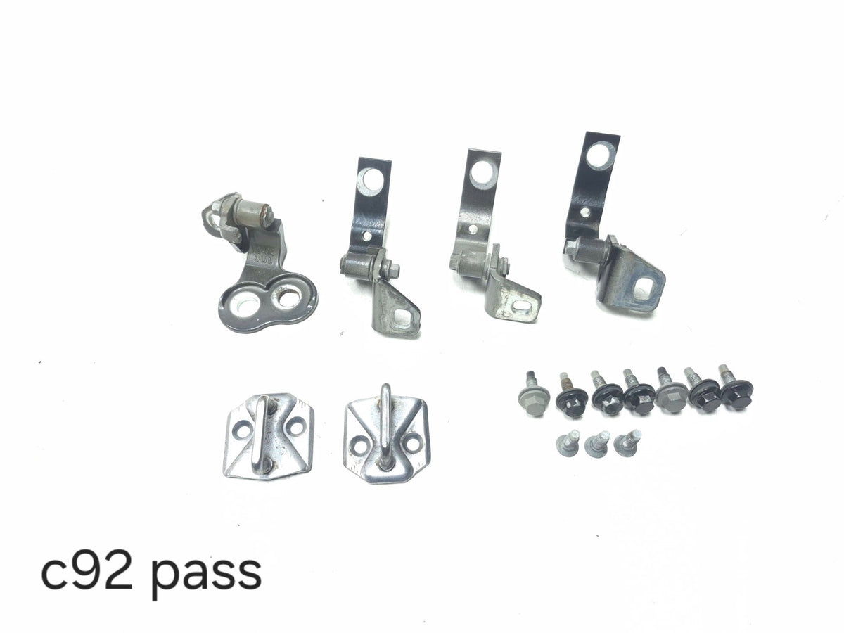 2013 Ford Focus St Door Hinge & Striker Front & Rear Passenger Side Set OEM
