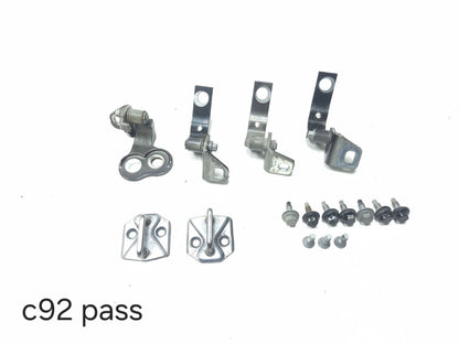 2013 Ford Focus St Door Hinge & Striker Front & Rear Passenger Side Set OEM
