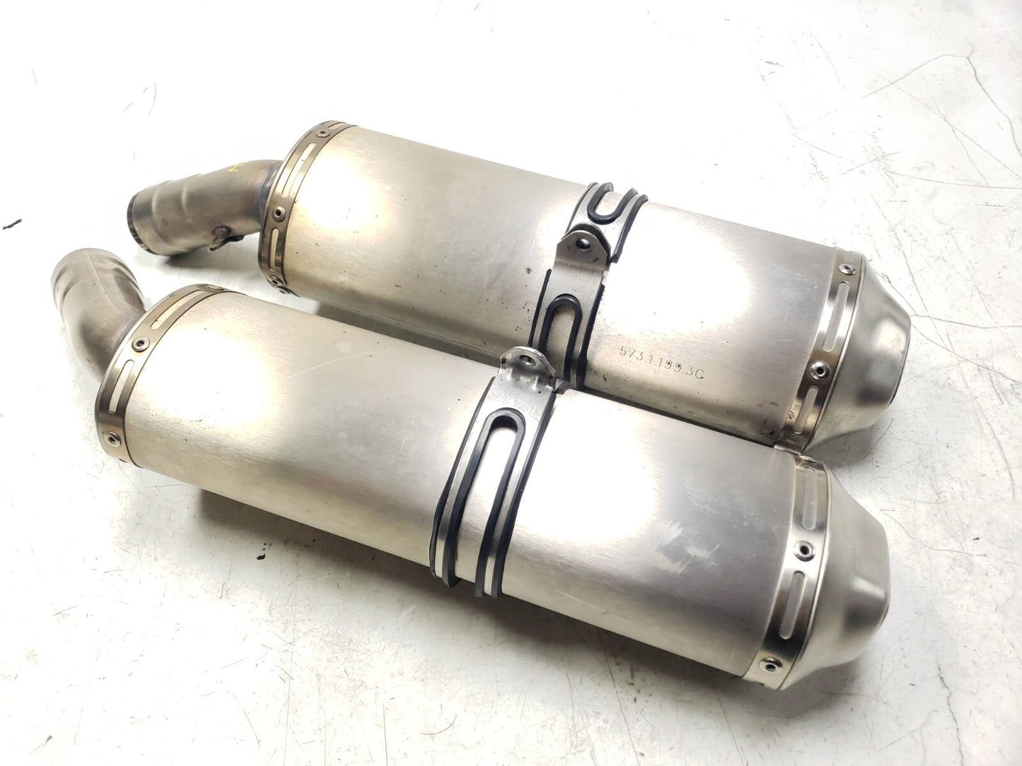 2008 - 2010 Ducati 848 Muffler Exhaust 2pcs OEM
