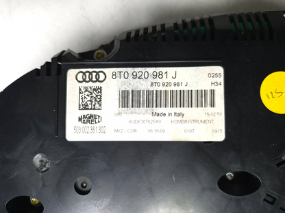 2010 Audi A5 Instrument Cluster 8t0920981j OEM