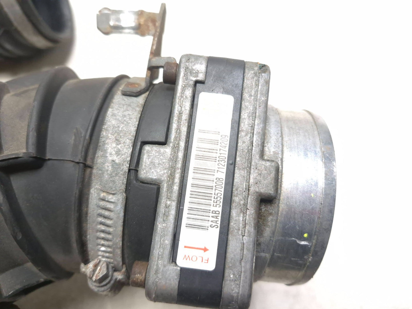 2007 Saab 9-5 Aero Mass Air Flow Sensor W/ Air Intake Hose OEM