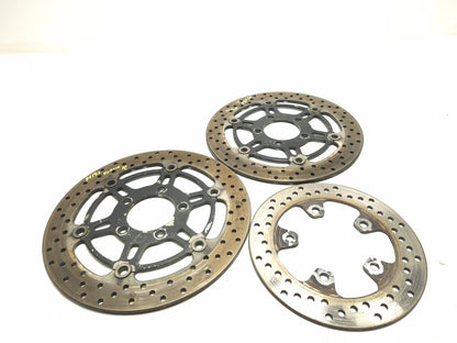 2003 Suzuki Sv 650 Brake Disc Rear & Front 3 Pcs OEM