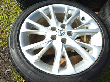 2010 Lexus Hs250h Wheel Rim W/ Tire 225/45/r18 18x7.5j Et39 7/32 4 Pcs OEM
