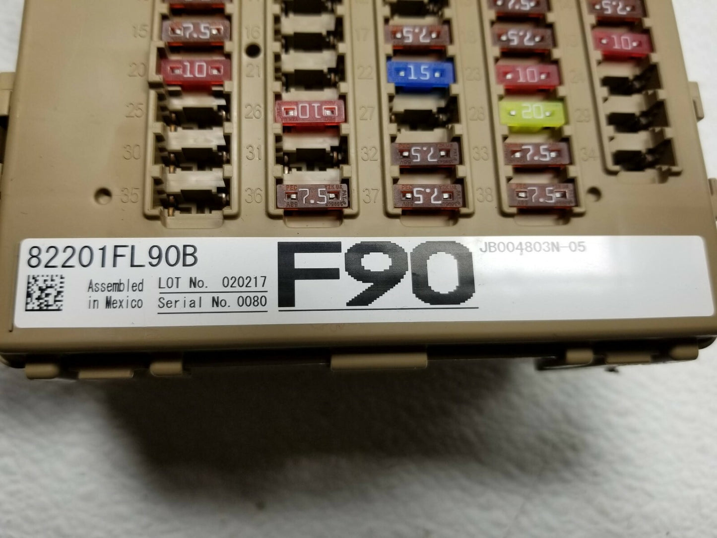 2017 Subaru Impreza Sport Interior Fuse Box OEM