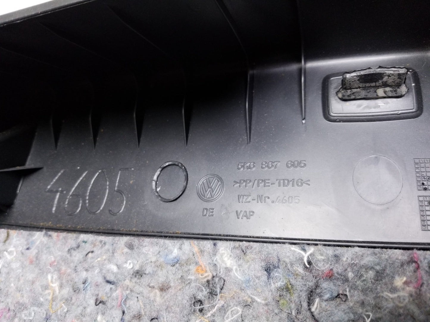 2010 - 2014 VW Golf GTI Trunk Lid Tailgate Trim Panel OEM