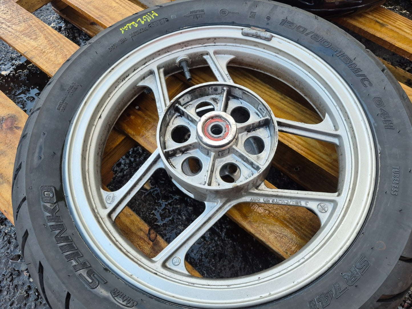 2007 Kawasaki Ninja 250 Ex250 Wheel Rim W/tire Front & Rear Pair OEM