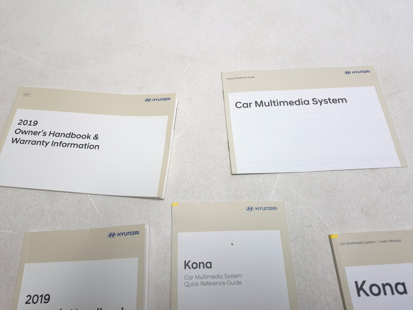 2019 Hyundai Kona Owner Manual Set OEM